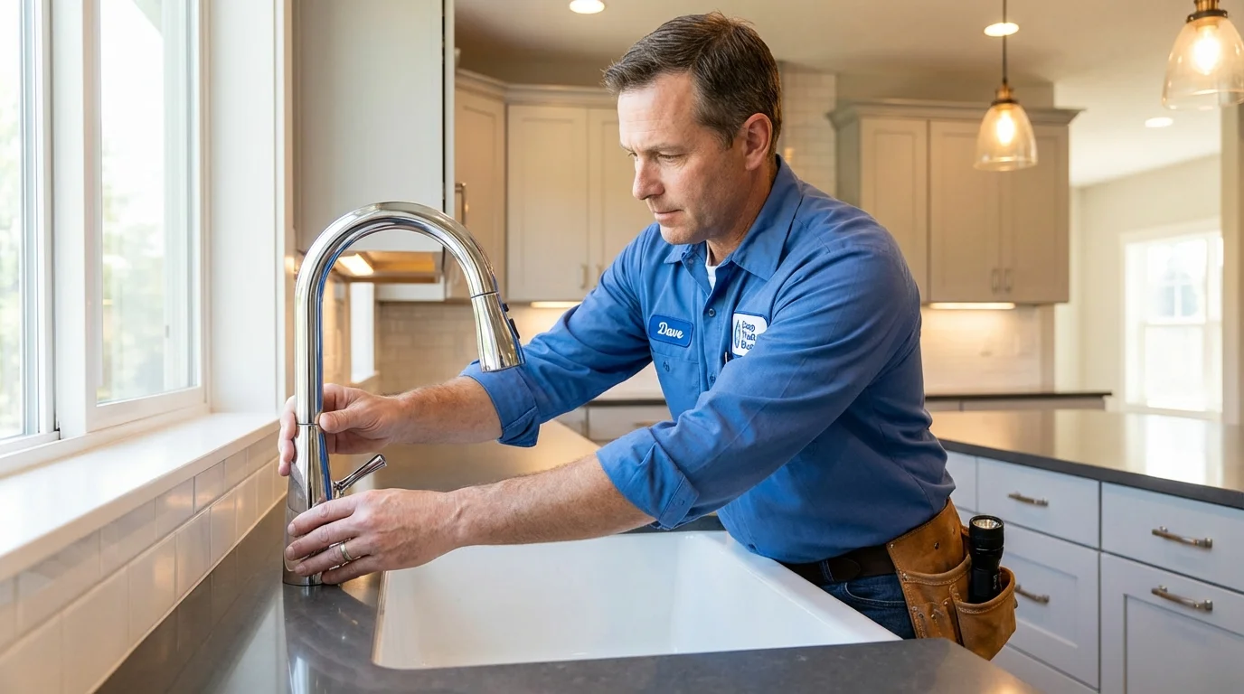 Kitchen faucet installation by Johns Plumbing LLC in Quarryville